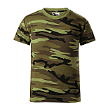 Dětské maskované triko Malfini CAMOUFLAGE 149, zeleno-hnědé