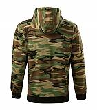 Pánská maskovaná mikina Malfini CAMO ZIPPER C19, zeleno-hnědá