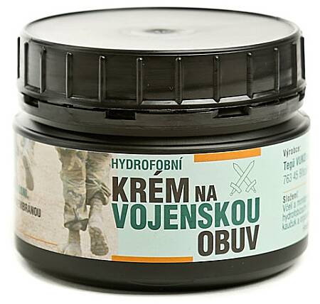 Hydrofóbní krém na vojenskou obuv, černý