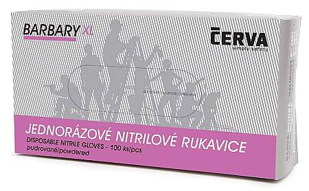 Jednorázové rukavice BARBARY nitrilové, pudrované, 100ks